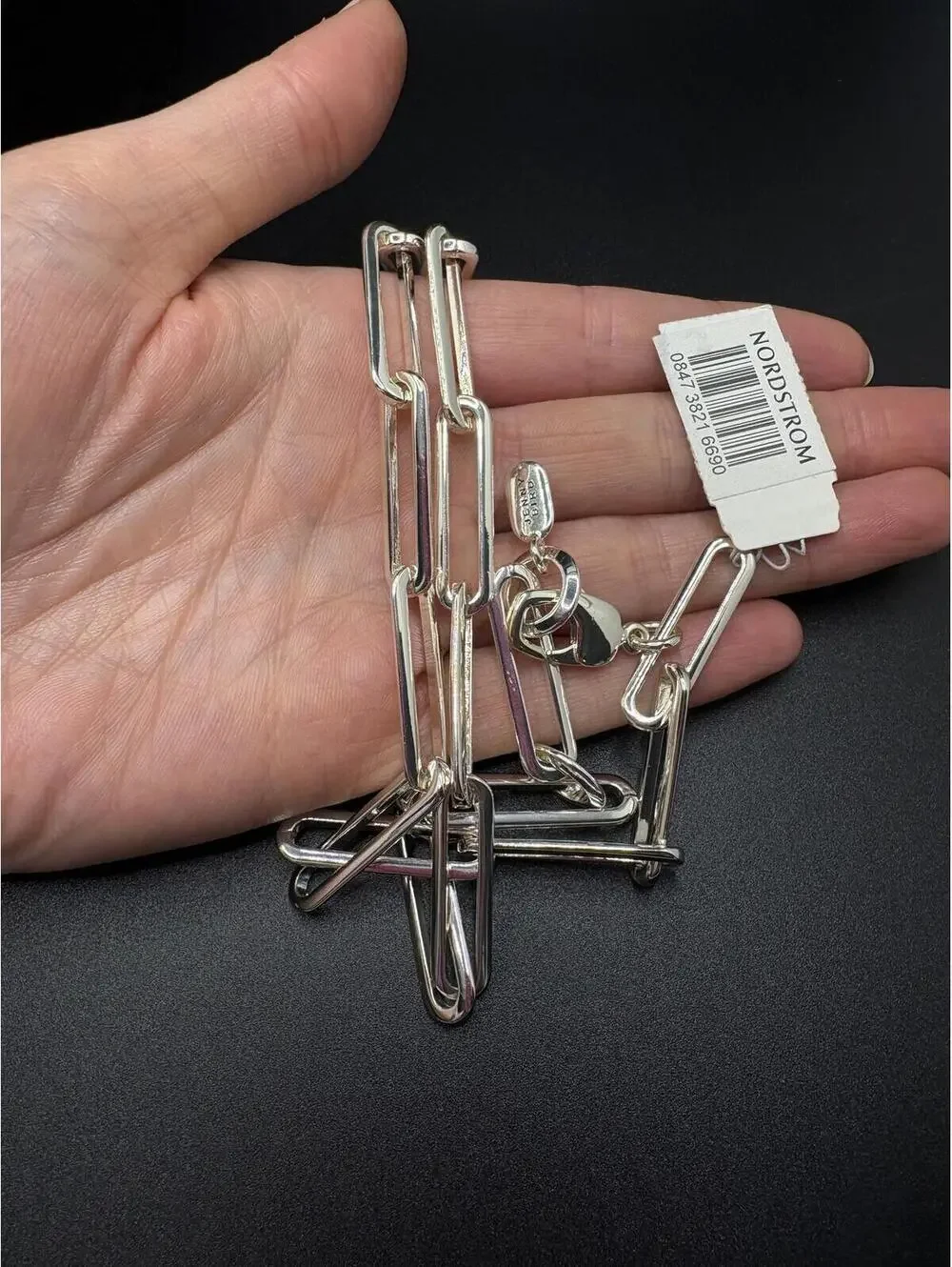 Jenny Bird Silver Paper Clip Necklace - Picture 4 of 4